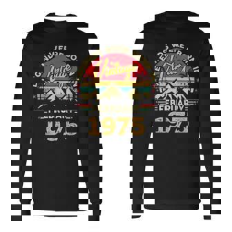 ヴィンテージ51歳の誕生日レジェンドは1975年2月に誕生しました。 長袖Tシャツ - Kawaiitshirt