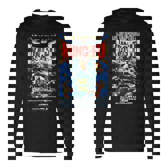 ヴィンテージカンフー格闘技映画レトロギフト 長袖Tシャツ - Kawaiitshirt