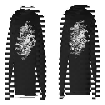 ヴィンテージカーエンジンコンポーネント 青写真 図 メンズグラフィック 長袖tシャツ 長袖Tシャツ - Kawaiitshirt