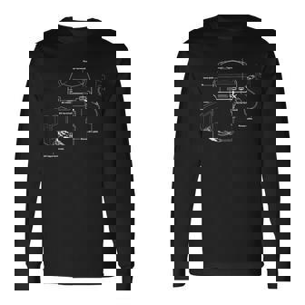 ヴィンテージゲーム図 Tvビデオゲームコンソール レトロチャート 長袖tシャツ 長袖Tシャツ - Kawaiitshirt