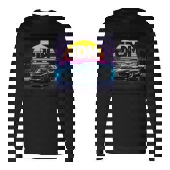 ヴェイパーウェーブ レトロ サンセット Jdm レジェンドカー 日本国内市場 長袖tシャツ 長袖Tシャツ - Kawaiitshirt