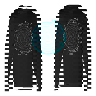 不合理な数字 Pi シンボル インフィニティ ヘリックス スパイラル 算数 長袖Tシャツ - Kawaiitshirt
