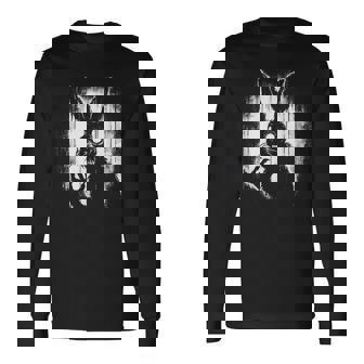 不気味なゴスウサギ、ホラーバニー、奇妙なコアウサギ 長袖Tシャツ - Kawaiitshirt