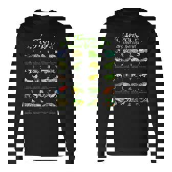 世界のカエル カエル 長袖Tシャツ - Kawaiitshirt