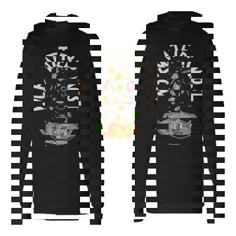 中華料理 アジアン 中華鍋 料理 食通 食品 ステートメント 長袖Tシャツ - Kawaiitshirt