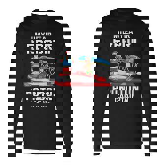 中途報告ポンツーンキャプテンサンタ 7月のクリスマスメンズ 長袖Tシャツ - Kawaiitshirt