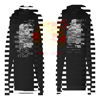 京都 日本 パゴダ 秋 風景 アート お土産 長袖Tシャツ - Kawaiitshirt