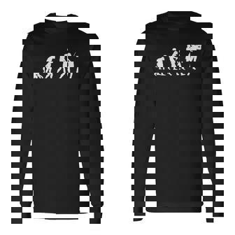 人類の進化 ネタ クラシック音楽 ヴァイオリニスト 音楽家 音楽好き おもしろ デザイン ヴァイオリン 長袖Tシャツ - Kawaiitshirt