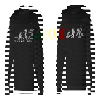 人類の進化 弓道 弓術 弓道好き 騎射 歩射 堂射 弓道部 弓道サークル 古武術 和弓 レトロ 弓 エボリューション 長袖Tシャツ - Kawaiitshirt