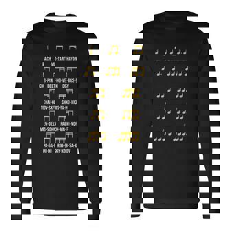 作曲家リズム音楽 バッハ・モーツァルト ベートーヴェン・ショパン 長袖Tシャツ - Kawaiitshirt