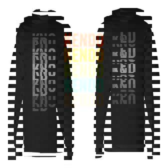 剣道スポーツレトロ 長袖Tシャツ - Kawaiitshirt