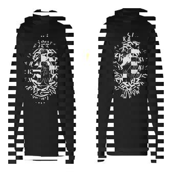 北欧神話 ヴァルハラ オーディン スコール ヴァイキング 長袖Tシャツ - Kawaiitshirt