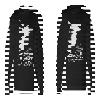 千葉県、ピーナッツ、日本地図、旅行、観光、ユーモア、ジョーク、面白い、ウケ狙い、シンプル、お祭り、衣装、県民性 長袖Tシャツ - Kawaiitshirt