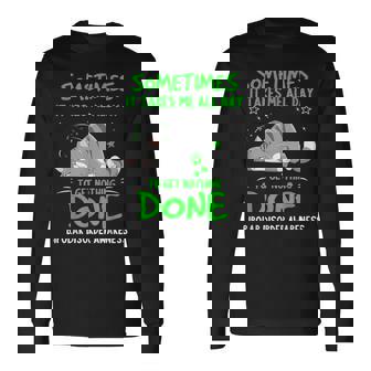 双極性障害啓発猫リボン 長袖Tシャツ - Kawaiitshirt