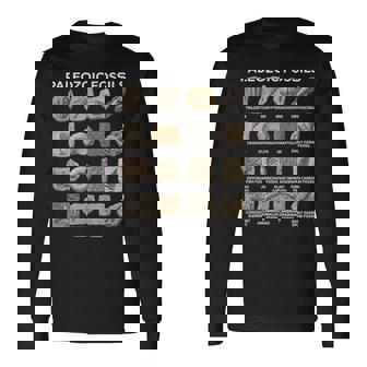 古生代化石チャート古生物学科学愛好家 長袖Tシャツ - Kawaiitshirt