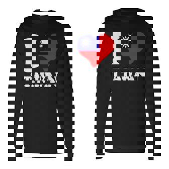 台湾の誇り 台湾のルーツ I Love Taiwan 台湾国旗 長袖Tシャツ - Kawaiitshirt