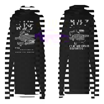 喜寿祝い 車好き お父さん 男性 クラシックカー 77歳 Classic Never Gets Old 長袖tシャツ 長袖Tシャツ - Kawaiitshirt