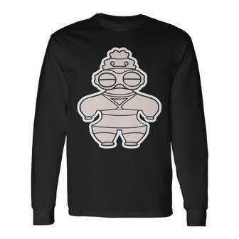土偶 どぐう【ゆるフレンズ】遮光器土偶 歴史土器 長袖tシャツ 長袖Tシャツ - Kawaiitshirt