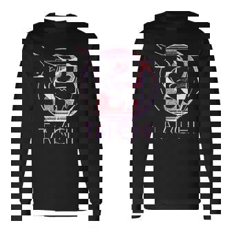 太極拳 陰陽鶴、瞑想エネルギー 長袖Tシャツ - Kawaiitshirt