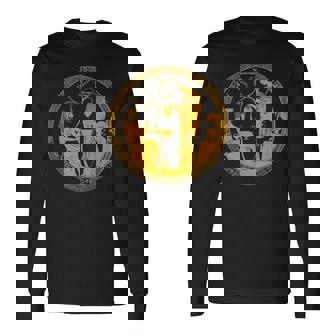 女神アテナと英雄ヘラクレス古代ギリシャ美術神話 長袖Tシャツ - Kawaiitshirt