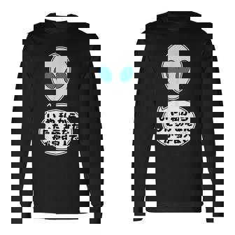 宇宙人 Alien エイリアン『いや私からしたらあなたが宇宙人で』（ナンカメンドクサイ）グレイ【ゆるフレンズ】面白い 長袖Tシャツ - Kawaiitshirt