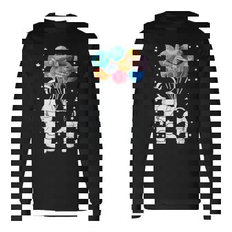 宇宙飛行士 宇宙飛行士 面白い宇宙小人太陽系 天文学 長袖Tシャツ - Kawaiitshirt