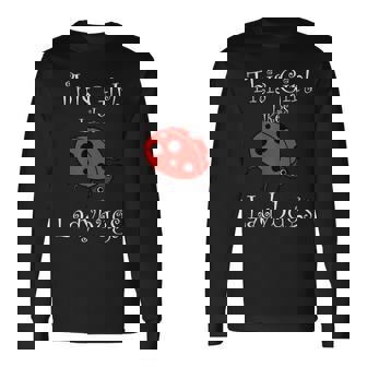 少女はてんとう虫が好き 野生動物 おもしろてんとう虫 長袖Tシャツ - Kawaiitshirt