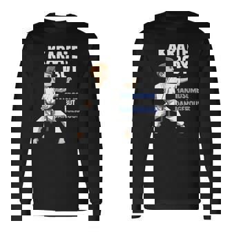 少年空手 キッズ空手ファイター格闘技 長袖Tシャツ - Kawaiitshirt