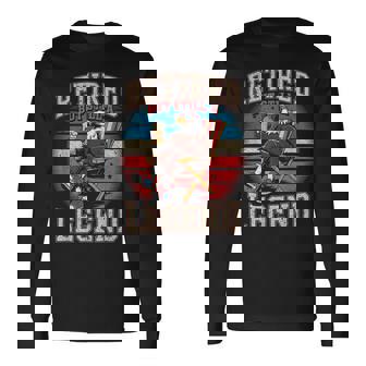 引退したがまだ伝説のイーグルとビールアメリカンスタイル 長袖Tシャツ - Kawaiitshirt