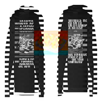 恋愛をしたいヴィンテージ可愛いたこ焼き 長袖Tシャツ - Kawaiitshirt