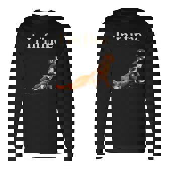 悲しい猿のパンチミームとオレンジのおもちゃで私は元気です 長袖Tシャツ - Kawaiitshirt