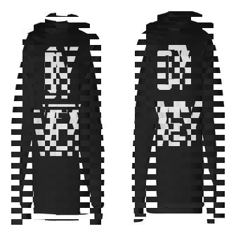 愉快なユダヤ人ユーモア Oyey ジディッシュ イスラエル ヘブライ語 ハヌカー 長袖Tシャツ - Kawaiitshirt