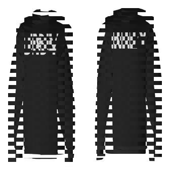 手に負えない 長袖Tシャツ - Kawaiitshirt