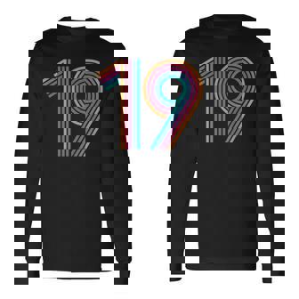 数字 19 19周年記念 19歳の誕生日 長袖Tシャツ - Kawaiitshirt