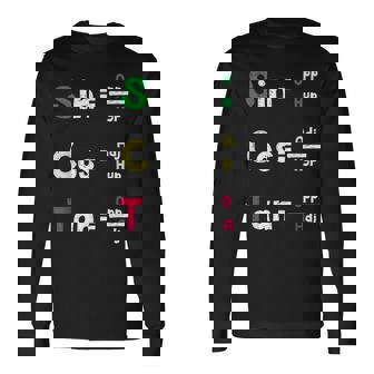 数学教師 三角法oh Cah Toa ジオメトリパロディ 長袖Tシャツ - Kawaiitshirt