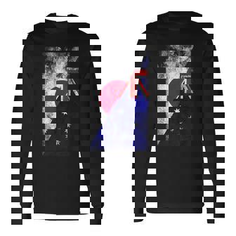 日本とオーストラリアの国旗 日本オーストラリア。 長袖Tシャツ - Kawaiitshirt