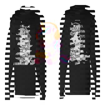 日本のユニコーン ゲーマー ヴィンテージ ゲーム レトロ ビデオゲーム 長袖Tシャツ - Kawaiitshirt