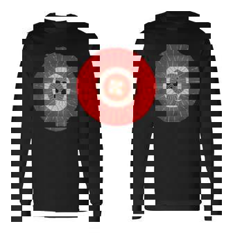 日本の伝統柄紅白傘 長袖Tシャツ - Kawaiitshirt