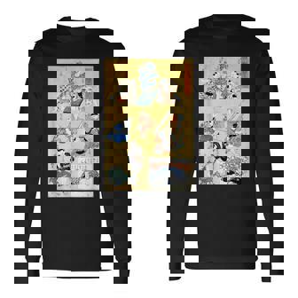 日本の猫 歌川国芳 流行猫の狂言づくし 歌舞伎 ヴィンテージ浮世絵 芸術の美的 日本の伝統美術 長袖Tシャツ - Kawaiitshirt