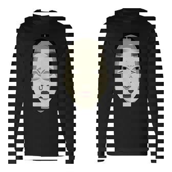 日本の能面 若女や若い女 長袖Tシャツ - Kawaiitshirt