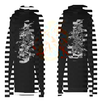 日本アート 蛇 忍者 浮世絵 アニメスタイル サムライスネーク 長袖Tシャツ - Kawaiitshirt