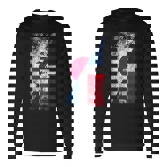 日本ドミニカ共和国の国旗 日本のドミニカ共和国 長袖Tシャツ - Kawaiitshirt