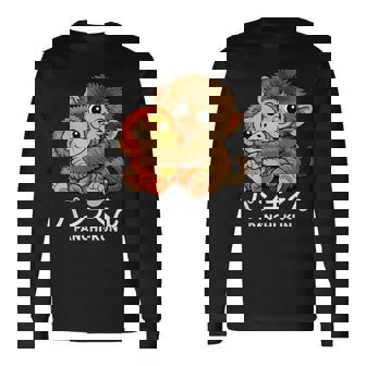 日本悲痛 放棄猿物語 パンチくんパンチ 長袖Tシャツ - Kawaiitshirt