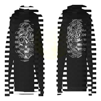 曼荼羅tシャツ 生命の樹 タトゥースタイルシャツ 長袖tシャツ 長袖Tシャツ - Kawaiitshirt