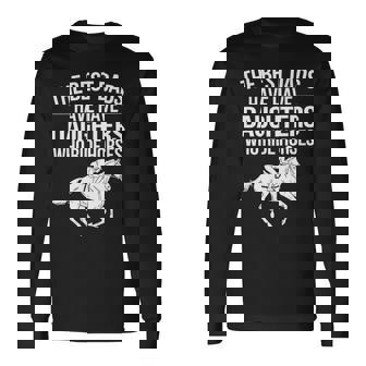 最高の父親には馬に乗る娘がいる 長袖tシャツ 長袖Tシャツ - Kawaiitshirt