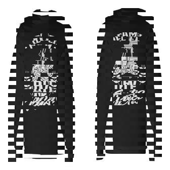 本物の男はトラクターを運転する 農作業 ランチ 農家 ファーム 長袖Tシャツ - Kawaiitshirt