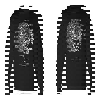 東京都市地図 長袖Tシャツ - Kawaiitshirt