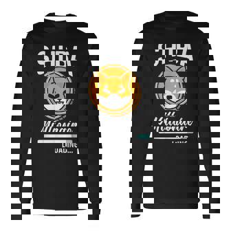 柴億万長者積載 おもしろトークンコイン 柴犬クリプト 長袖Tシャツ - Kawaiitshirt