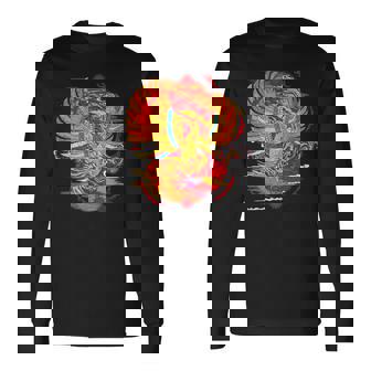 浮世絵シリーズ 和ポップ 鳳凰 長袖Tシャツ - Kawaiitshirt