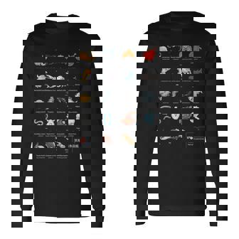 深海魚図鑑3_白文字 長袖Tシャツ - Kawaiitshirt